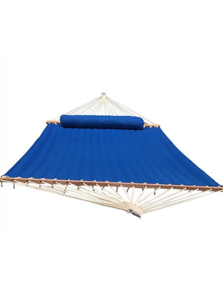 Olefin Double Quilted Hammock with Matching Pillow with 3-Beam Stand