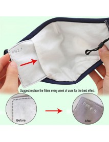 Butterfly Print Breathing Mask PM2.5 Filter Gasket Dustproof Non-disposable Mask