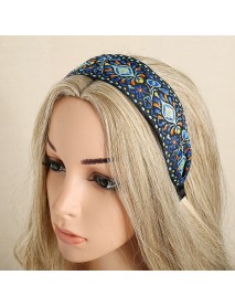 Bohemian Embroidery Woven Headband Ethnic Printed Fabric Headband Beach Holiday Headpieces