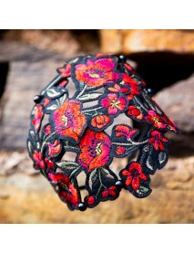Women Hand Embroidery Vintage Cap Hollow Ethnic Style Hat