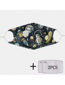 2Pcs PM2.5 Filter Planet Non-disposable Masks With Breathing Mask