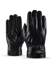 Leather Gloves Men's Season Ski Gloves Plus Waterproof Cycling Electric Car Gloves Pu Female Leather Gloves