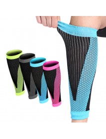 1 Pair Mens Football Basketball Breathable Calf Compression Sleeve Stockings for Running Cycling Travel Nurse