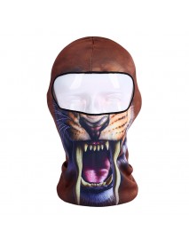 3D Print Balaclava Animal Windproof Sweat Wicking Riding Mask Outdoor Neck Protector Face Mask Cap