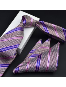 Men Tie And Pocket Towel Suit Business Formal Jacquard Ties