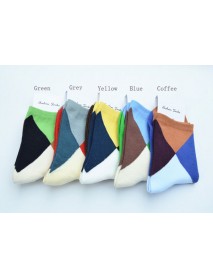 A E SHON Mens Soft Socks Fashion Contrast Colorful Mens Socks