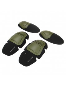 4Pcs Paintball Airsoft Combat Protective Military Tactical Knee Elbow Protector Pad Set Insert CS Training Gear