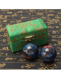 2pcs 42mm Chinese Health Dragon Exercise Stress Relaxation Therapy Massage Baoding Ball