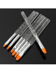 7pcs UV Gel Acrylic Crystal Nail Design Builder Painting Brush Pen