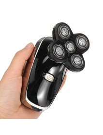 4D Rotary Electric Shaver Rechargeable Bald Head Shaver Beard Trimmer