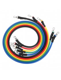 11pcs Pull Rope Resistance Bands Latex Tube Body Training Yoga Fitness Exercises Tools