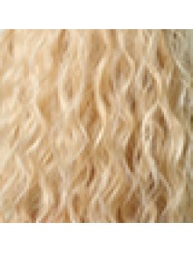 16 Inch High Temperature Silk Chemical Fiber Hair Golden Yellow Bang Layer Curly Short Hair