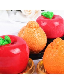 3D Orange Shape Candy Mold DIY Silicone Soap Tool Christmas Cake Decor
