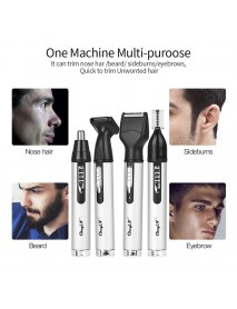 4 In 1 Electric Nose Hair Trimmer Male Rechargeable Hairstyle Mini Hair Shaver