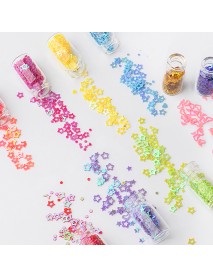 48 Colors Glass Bottle Manicure Jewelry Glitter Sequins Hexagonal Caviar Nail Decoration Set