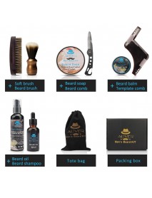 10Pcs Men's Beard Care Style Set Fashion Beard Style
