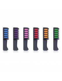 6Pcs/Set Disposable Hair Dye Combs Hair Dye Color Cream Hair Multicolor Chalk Powder With Comb Crayons Hair Dyeing Tool