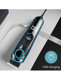 110V-240V USB Rechargable Hair Clipper Multifunctional Hair Trimmer Electric Shaver Razor 10 Gear Adjustable Limit Comb