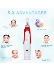 Anti Aging Electric Pen Stamp Auto Facial Micro Needle Roller Skin Acne Remove Beauty Machine