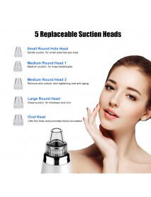 Blackhead Remover Vacuum Electric Facial Beauty Machine Comedo Suction Pore Cleaner Extractor Tool,5 Replaceable Suction Heads