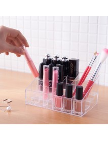 4x6 Nail Polish Lipstick Rack Transparent Desktop Acrylic Cosmetic Organizer