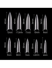 600 Pieces Long Nail Nails Transparent Salon Long Nail