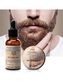 9 in 1 Beard Care Kit for Men Beard Balm Oil Shampoo Comb Brush Beard Shaping Tool Template Grooming Set