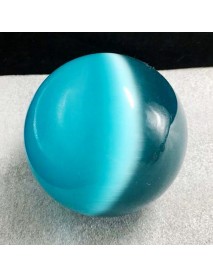 40mm Blue Cat's-eye Opal Natural Quartz Crystal Hand Healing Stone Ball Sphere Decorations
