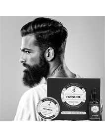 7Pcs/Set Premium Organic Beard Balm Wax Beard Beard Growth Grooming Care Kit For Men Beard Comb Moustache Wax