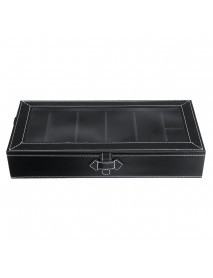 5 Grids Glasses Storage Box +2 Grids Watch Storage Box Display Case PU Leather