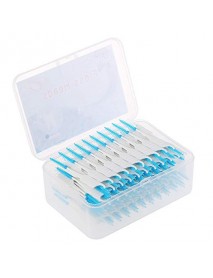 Menico 200PCS Dental Floss Interdental Brush Teeth Stick Soft Silicone Double-ended Toothpick Oral Care