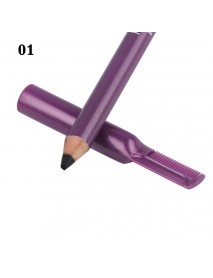3 Colors 2Pcs Eyebrow Pen With Comb Waterproof Long Lasting
