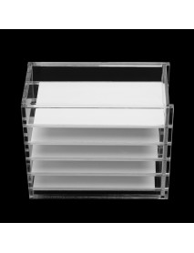 5 Layer Clear Eyelash Storage Acrylic Box Cosmetic Organizer Eyelashes Glue Pallet Holders