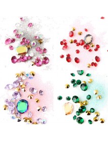 1 Bottle Diamonds Nails Sticker Colorful Beads Crystal Nail Art Decorations