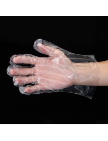 100pcs Food Grade Disposable Glove Home Kitchen Dining Transparent PE Film Plastic Safety Gloves