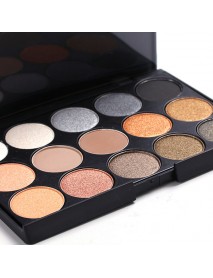 15 Colors Matte Shimmer Eye Shadow Palette Cosmetic Set Earth Colors