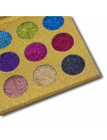 12 Color Diamond Glitter Rainbow Eye Shadows MakeUp Cosmetic Pressed Palette