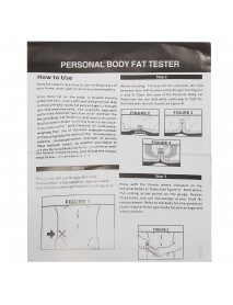 165*100MM Personal Body Fat Tester Caliper Charts Fitness Health Range 0-70MM