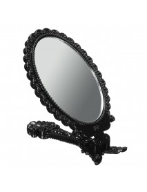 Foldable Mini Makeup Mirror Cosmetic Black Pocket Girl