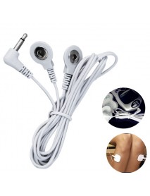 1 Pair TENS Massager Electrode Lead Wire Kabel Stud Snap