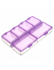 Empty Compartment Storage Case Box Nail Tip Rhinestones Gems Little Stuff Electronic Parts