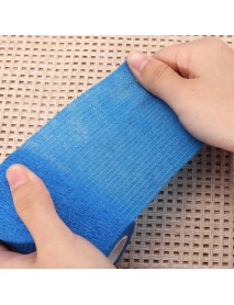 4Pcs Blue Ourdoor Sports Self-adhesive Elastic Gauze Tape Care Bandage
