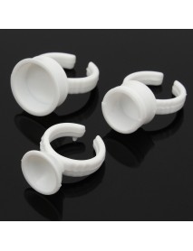 10Pcs White Plastic Ring Ink Tattoo Cups Tattoo Supplies Permanent Makeup