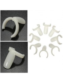 50PCS DIY Ring False Beige Practice Nail Art Tool Displayer