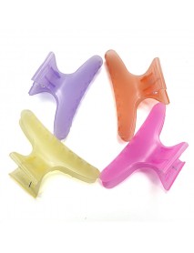 4Pcs Colorful Butterfly Hair Clamps Claw Hairdressing Styling Clips