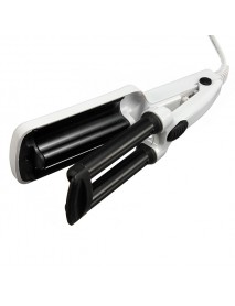 200V Professional 3 Barrel Curling Iron Wavy Styling Hair Curler Salon Tool