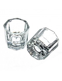 Professional Nail Art Crystal Glass Cup For Acrylic Liquid Powder