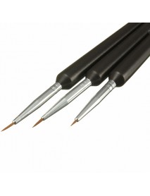 3x Tiny Acrylic Nail Art Drawing Painting Pen Brush Set