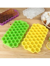 2Pcs 37 Grid Silicone Ice Tray Cube Stacable Mold Set DIY Honeycomb Shape Ice Cube Ray Mold Ice Cream Party Cold Drink Kitchen Cold Drink Tools