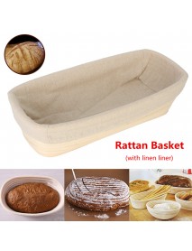 12 Inch Oval Banneton Brotform Rattan Basket Bread Dough Proofing Rising Basket Liner